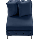  Manufacturer Color_Navy -- Tremblay Navy Velvet Upholstered Modular Armless Chair IMAGE 8