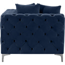  Manufacturer Color_Navy -- Tremblay Navy Velvet Upholstered Modular Corner Chair IMAGE 10