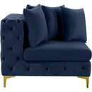 Manufacturer Color_Navy -- Tremblay Navy Velvet Upholstered Modular Corner Chair IMAGE 11