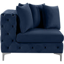  Manufacturer Color_Navy -- Tremblay Navy Velvet Upholstered Modular Corner Chair IMAGE 12