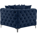  Manufacturer Color_Navy -- Tremblay Navy Velvet Upholstered Modular Corner Chair IMAGE 8