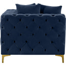  Manufacturer Color_Navy -- Tremblay Navy Velvet Upholstered Modular Corner Chair IMAGE 9