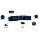  Manufacturer Color_Navy -- Tremblay 139" Navy Velvet Upholstered 5 pc Modular Sectional IMAGE 14