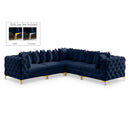  Manufacturer Color_Navy -- Tremblay 109" Navy Velvet Upholstered 5 pc Modular Sectional IMAGE 1