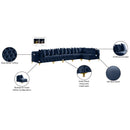  Manufacturer Color_Navy -- Tremblay 169" Navy Velvet Upholstered 6 pc Modular Sectional IMAGE 18
