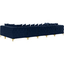  Manufacturer Color_Navy -- Tremblay 169" Navy Velvet Upholstered 7 pc Modular Sectional IMAGE 11