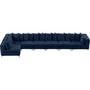  Manufacturer Color_Navy -- Tremblay 198" Navy Velvet Upholstered 7 pc Modular Sectional IMAGE 14