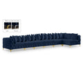  Manufacturer Color_Navy -- Tremblay 198" Navy Velvet Upholstered 7 pc Modular Sectional IMAGE 1