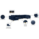  Manufacturer Color_Navy -- Tremblay 169" Navy Velvet Upholstered 7 pc Modular Sectional IMAGE 16