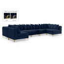  Manufacturer Color_Navy -- Tremblay 169" Navy Velvet Upholstered 7 pc Modular Sectional IMAGE 1