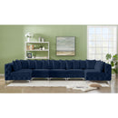  Manufacturer Color_Navy -- Tremblay 169" Navy Velvet Upholstered 7 pc Modular Sectional IMAGE 4