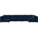  Manufacturer Color_Navy -- Tremblay 169" Navy Velvet Upholstered 7 pc Modular Sectional IMAGE 6