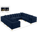 Manufacturer Color_Navy -- Tremblay 139" Navy Velvet Upholstered 8 pc Modular Sectional IMAGE 13