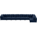  Manufacturer Color_Navy -- Tremblay 228" Navy Velvet Upholstered 8 pc Modular Sectional IMAGE 16