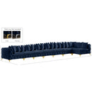  Manufacturer Color_Navy -- Tremblay 228" Navy Velvet Upholstered 8 pc Modular Sectional IMAGE 17