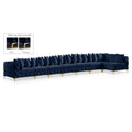  Manufacturer Color_Navy -- Tremblay 228" Navy Velvet Upholstered 8 pc Modular Sectional IMAGE 1