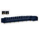 Manufacturer Color_Navy -- Tremblay 228" Navy Velvet Upholstered 8 pc Modular Sectional IMAGE 1