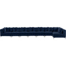  Manufacturer Color_Navy -- Tremblay 228" Navy Velvet Upholstered 8 pc Modular Sectional IMAGE 8