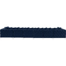  Manufacturer Color_Navy -- Tremblay 169" Navy Velvet Upholstered 8 pc Modular Sectional IMAGE 10