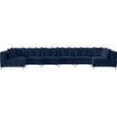  Manufacturer Color_Navy -- Tremblay 169" Navy Velvet Upholstered 8 pc Modular Sectional IMAGE 14