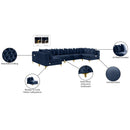 Meridian Tremblay Navy Velvet Modular Sectional IMAGE 16