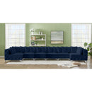  Manufacturer Color_Navy -- Tremblay 169" Navy Velvet Upholstered 8 pc Modular Sectional IMAGE 4