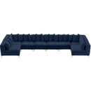  Manufacturer Color_Navy -- Tremblay 169" Navy Velvet Upholstered 8 pc Modular Sectional IMAGE 5