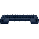  Manufacturer Color_Navy -- Tremblay 169" Navy Velvet Upholstered 8 pc Modular Sectional IMAGE 6