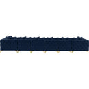  Manufacturer Color_Navy -- Tremblay 169" Navy Velvet Upholstered 8 pc Modular Sectional IMAGE 9