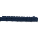  Manufacturer Color_Navy -- Tremblay 198" Navy Velvet Upholstered 9 pc Modular Sectional IMAGE 12
