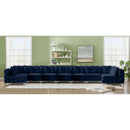  Manufacturer Color_Navy -- Tremblay 198" Navy Velvet Upholstered 9 pc Modular Sectional IMAGE 4