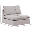  Manufacturer Color_Beige -- Meridian Mackenzie Stationary Fabric Chair IMAGE 7