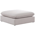 Meridian Mackenzie Fabric Ottoman 688Beige-Ott IMAGE 1