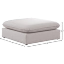 Manufacturer Color_Beige -- Meridian Mackenzie Fabric Ottoman IMAGE 5