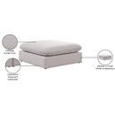  Manufacturer Color_Beige -- Meridian Mackenzie Fabric Ottoman IMAGE 6