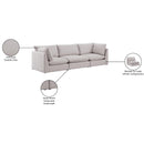  Manufacturer Color_Beige -- Meridian Mackenzie Stationary Fabric Sofa IMAGE 10