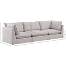  Manufacturer Color_Beige -- Meridian Mackenzie Stationary Fabric Sofa IMAGE 9