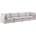 Meridian Mackenzie Stationary Fabric Sofa 688Beige-S160B IMAGE 1