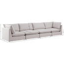  Manufacturer Color_Beige -- Meridian Mackenzie Stationary Fabric Sofa IMAGE 9