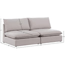  Manufacturer Color_Beige -- Meridian Mackenzie Stationary Fabric Sofa IMAGE 7