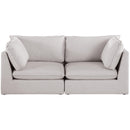  Manufacturer Color_Beige -- Meridian Mackenzie Stationary Fabric Sofa IMAGE 4