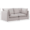  Manufacturer Color_Beige -- Meridian Mackenzie Stationary Fabric Sofa IMAGE 9