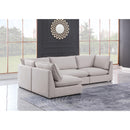  Manufacturer Color_Beige -- Meridian Mackenzie Fabric 4 pc Sectional IMAGE 3