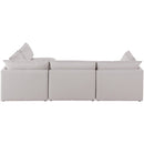  Manufacturer Color_Beige -- Meridian Mackenzie Fabric 4 pc Sectional IMAGE 5