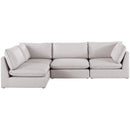  Manufacturer Color_Beige -- Meridian Mackenzie Fabric 4 pc Sectional IMAGE 7