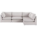  Manufacturer Color_Beige -- Meridian Mackenzie Fabric 4 pc Sectional IMAGE 8