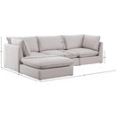 Manufacturer Color_Beige -- Meridian Mackenzie Fabric 4 pc Sectional IMAGE 14