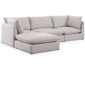  Manufacturer Color_Beige -- Meridian Mackenzie Fabric 4 pc Sectional IMAGE 1