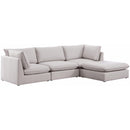  Manufacturer Color_Beige -- Meridian Mackenzie Fabric 4 pc Sectional IMAGE 2