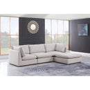  Manufacturer Color_Beige -- Meridian Mackenzie Fabric 4 pc Sectional IMAGE 4